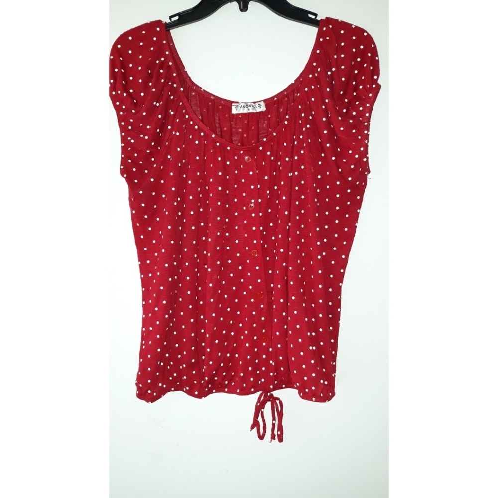 Deep Red Blouse